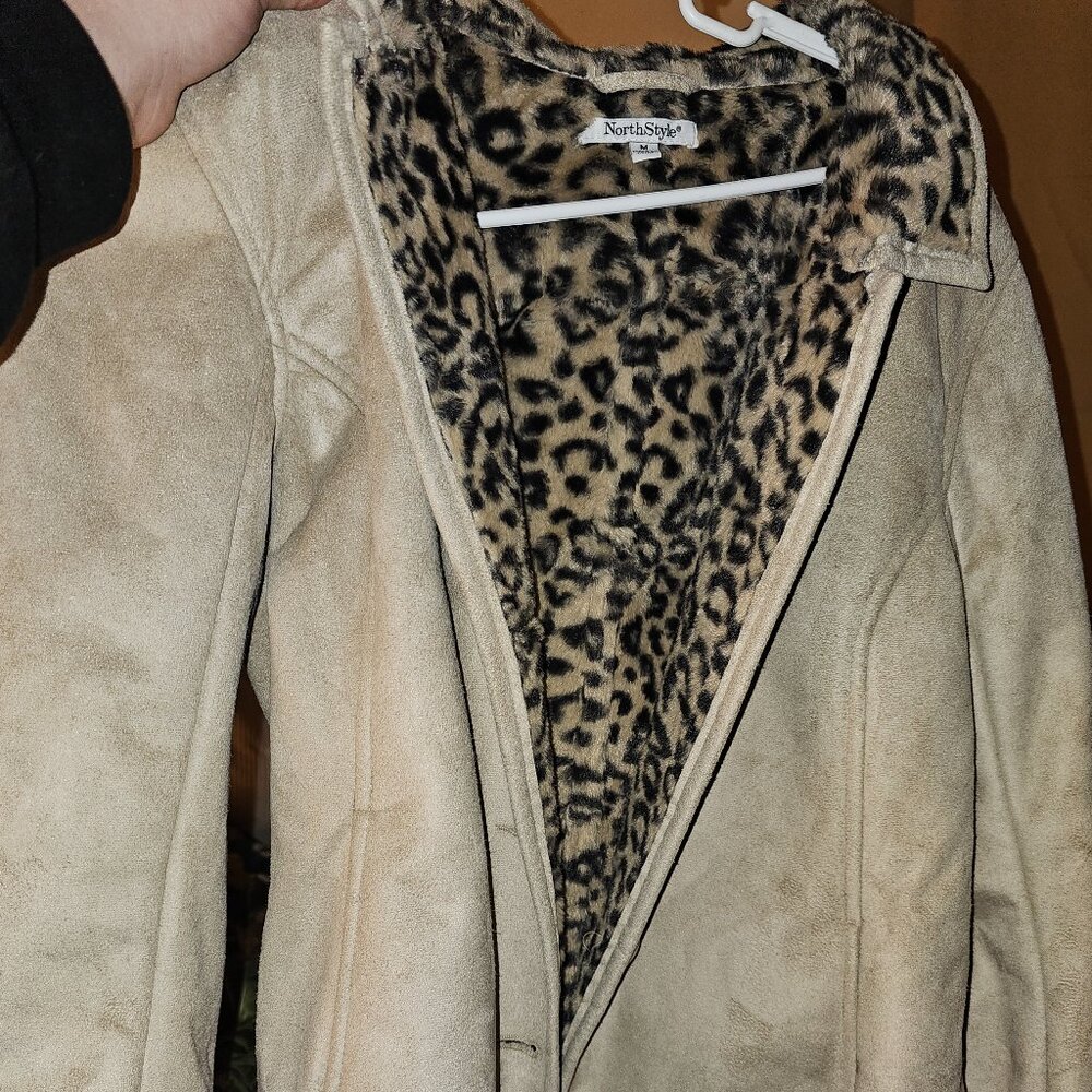 NorthStyle Suede faux cheetah jacket